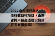 2022山东博兴鑫达债权收益权项目（山东省博兴县鑫达建设投资开发有限公司）