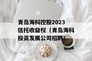 青岛海科控股2023信托收益权（青岛海科投资发展公司招聘）