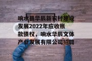 响水县华辰新农村建设发展2022年应收账款债权，响水华辰文体产业发展有限公司招聘