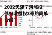 2022天津宁河城投债权收益权2号的简单介绍