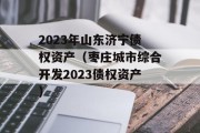 2023年山东济宁债权资产（枣庄城市综合开发2023债权资产）