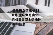 关于央企信托-AS10号{重庆大足实业PPN}集合资金信托计划的信息