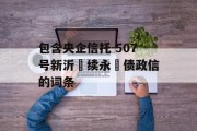 包含央企信托-507号新沂‮续永‬债政信的词条