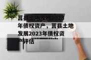 莒县土地发展2023年债权资产，莒县土地发展2023年债权资产评估