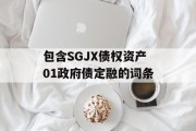 包含SGJX债权资产01政府债定融的词条