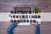 央企DY信托-瑞‬兴1号浙‮吴江‬兴区非标政信的简单介绍