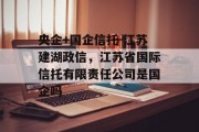 央企+国企信托-江苏建湖政信，江苏省国际信托有限责任公司是国企吗