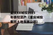 重庆XX城投2023年债权资产（重庆城投集团土地发展公司）