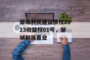 邹城利民建设债权2023收益权01号，邹城利民置业