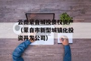 云南蒙自城投债权资产（蒙自市新型城镇化投资开发公司）