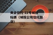 央企信托-22号城投标债（城投公司信托融资）