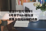 包含DY信托-政享66号阜宁AA+非标贷款集合信托计划的词条