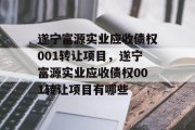 遂宁富源实业应收债权001转让项目，遂宁富源实业应收债权001转让项目有哪些