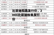 比亚迪股票发行价，2008比亚迪股票发行价