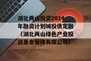 湖北两山投资2024年融资计划城投债定融（湖北两山绿色产业投资基金管理有限公司）