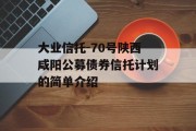 大业信托-70号陕西咸阳公募债券信托计划的简单介绍