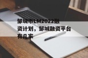 邹城市LM2022融资计划，邹城融资平台有几家