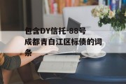 包含DY信托-88号成都青白江区标债的词条