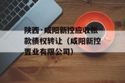 陕西·咸阳新控应收账款债权转让（咸阳新控置业有限公司）