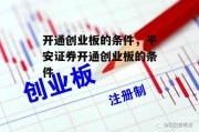 开通创业板的条件，平安证券开通创业板的条件