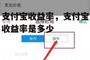 支付宝收益率，支付宝收益率是多少