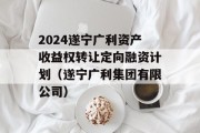 2024遂宁广利资产收益权转让定向融资计划（遂宁广利集团有限公司）