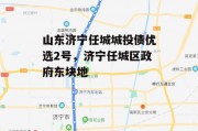 山东济宁任城城投债优选2号，济宁任城区政府东块地