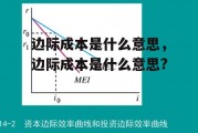 边际成本是什么意思，边际成本是什么意思?