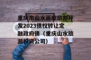 重庆市山水画廊旅游开发2023债权转让定融政府债（重庆山水旅游投资公司）