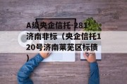 A级央企信托-281济南非标（央企信托120号济南莱芜区标债）