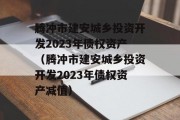 腾冲市建安城乡投资开发2023年债权资产（腾冲市建安城乡投资开发2023年债权资产减值）