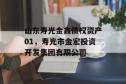 山东寿光金鑫债权资产01，寿光市金宏投资开发集团有限公司