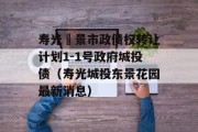 寿光昇景市政债权转让计划1-1号政府城投债（寿光城投东景花园最新消息）