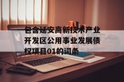 包含延安高新技术产业开发区公用事业发展债权项目01的词条