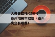 大央企信托-156号泰州地级市政信（泰州央企有哪些）