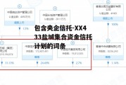 包含央企信托-XX433盐城集合资金信托计划的词条