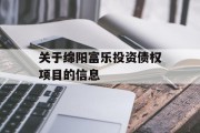 关于绵阳富乐投资债权项目的信息