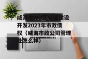 威海市WD区交通建设开发2023年市政债权（威海市政公司管理处怎么样）