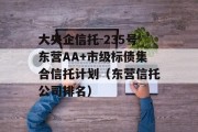 大央企信托-235号东营AA+市级标债集合信托计划（东营信托公司排名）