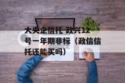 大央企信托-政兴12号一年期非标（政信信托还能买吗）