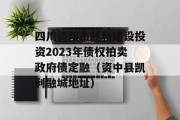 四川资阳市凯利建设投资2023年债权拍卖政府债定融（资中县凯利融城地址）