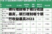 银行理财哪个银行收益最高，银行理财哪个银行收益最高2021