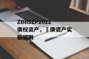 ZBBSZP2022债权资产，扺债资产实施细则