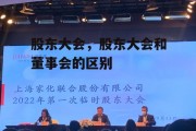 股东大会，股东大会和董事会的区别