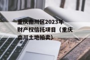 重庆南川区2023年财产权信托项目（重庆南川土地拍卖）