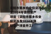 资阳市蜀乡农业投资开发2024年债权资产项目（资阳市蜀乡农业投资开发2024年债权资产项目开工）