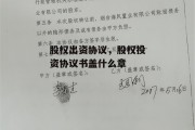 股权出资协议，股权投资协议书盖什么章