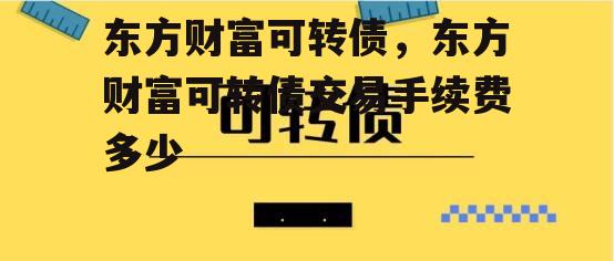 东方财富可转债，东方财富可转债交易手续费多少