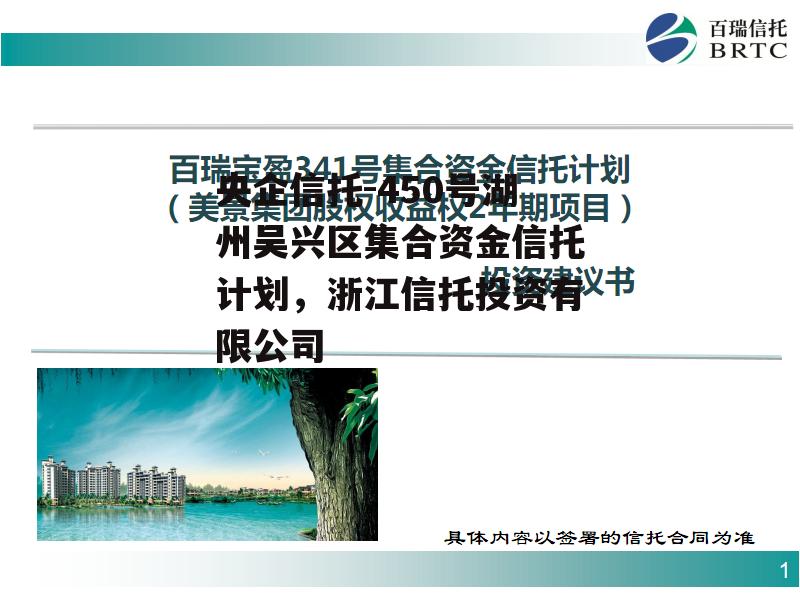 央企信托-450号湖州吴兴区集合资金信托计划，浙江信托投资有限公司