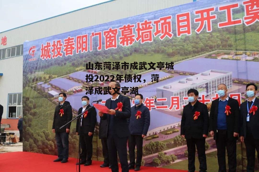 山东菏泽市成武文亭城投2022年债权，菏泽成武文亭湖